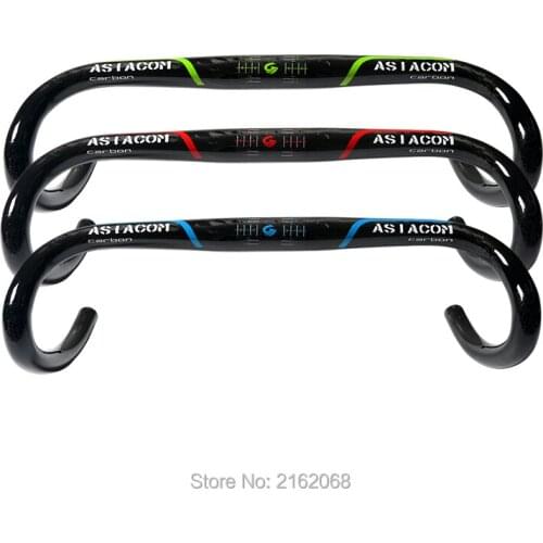 Newest lightest ASIACOM Road bike UD full carbon fibre handlebar round tube design bicycle bent bar 31.8*400/420/440mm Free Ship