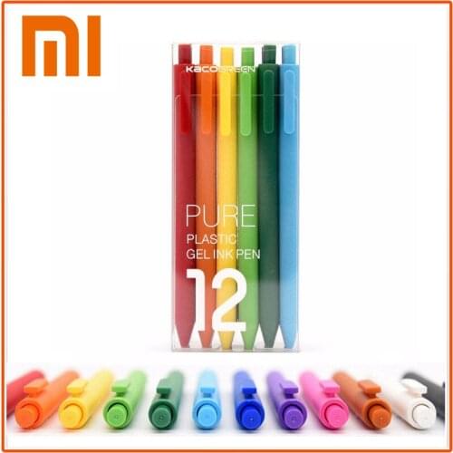 Original Xiaomi Colorful Sign Pen 0.5mm Refill Signing Pens 12 Colors Ballpoint pen Japan Ink school stationery Durable gel pen