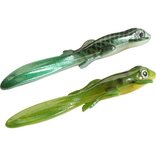 PHAT FISH 10Pcs Soft Fishing Lure 7.5cm 3g Fishy Smell Road Bait Frog Tadpole Soft Bait Imitation Fish Bionic Lifelike