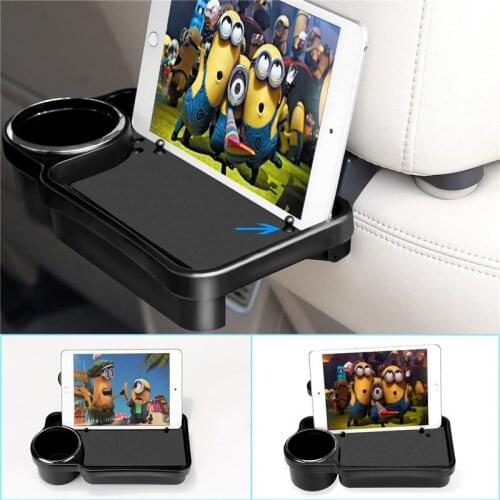 Car Headrest Cell Phone and Beverage Tray Organizer Multifunctional Beverage Cup Hand Plate Seat and Foldable Free Your Hands