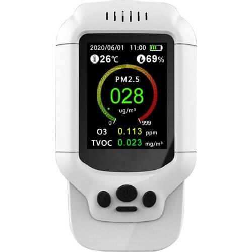 2.8 Inch Portable Air Quality Detector LCD Digital Display PM2.5/O3/TVOC/formaldehyde Detection for Indoor Pollution Monitoring