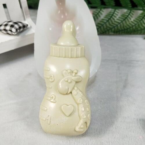 QT0269 PRZY Silicone Mold Feeding Bottle Soap Molds Babys Bottle Gypsum Chocolate Candle Molds Soap Mould Clay Resin