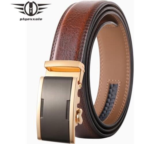 Brown Gray Blue Black White Men Belt High Quality Cow Genuine Leather Formal Belt For Men Luxury Automatic Mens Dress Belts B432