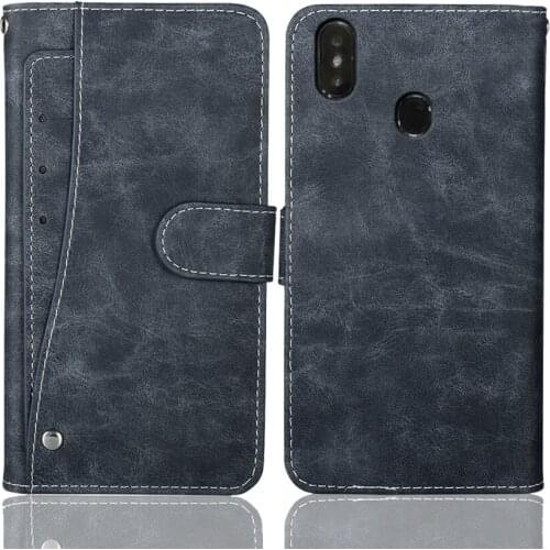 Luxury Wallet SANTIN WISEMAN Case 6.1" Vintage Flip Leather Cases Business Protective Cover With Front Card Slots Phone Book