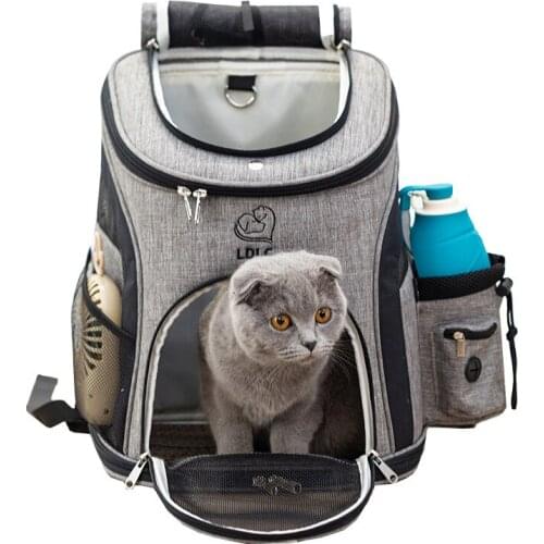 Pet Cat Carrier Backpack Outdoor Travel Breathable Bags Kitten Dog Shoulder Bag Portable Carrier Pet Supplies