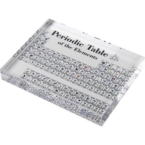 Periodic Table Educational Tools HD Transparent Acrylic Display Board Student For Kids Teaching School Day Chemistry Study Gift