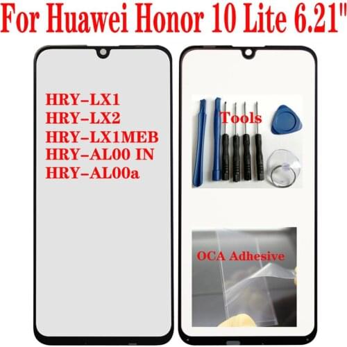 Shyueda For Huawei Honor 10 Lite 6.21" HRY-LX1 HRY-LX2 HRY-LX1MEB HRY-AL00 IN HRY-AL00a Outer Front Screen Glass With OCA Tools