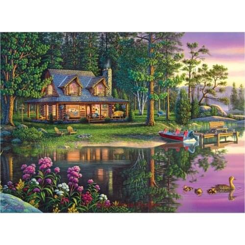Needlework for embroidery DIY DMC color High Quality - Counted Cross Stitch Kits 14 ct Oil painting - Farmyard in Winter