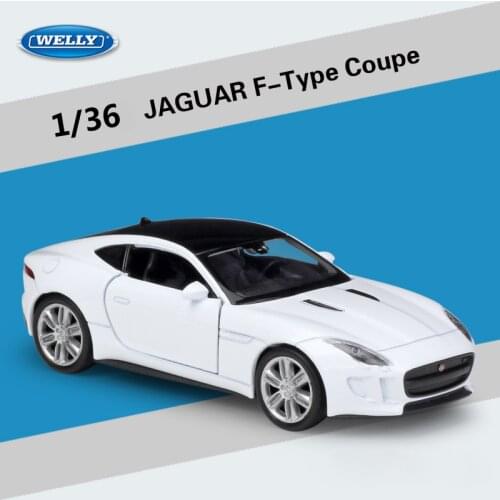 WELLY Diecast 1:36 Car Simulator Model Sports Car JAGUAR F-Type Coupe Pull Back Car Metal Alloy Toy Car For Kids Gift Collection