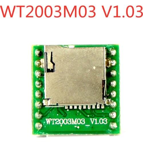 WT2003M03 High quality mp3 music module Serial ic decoder board SD card TF with power amplifier voice module