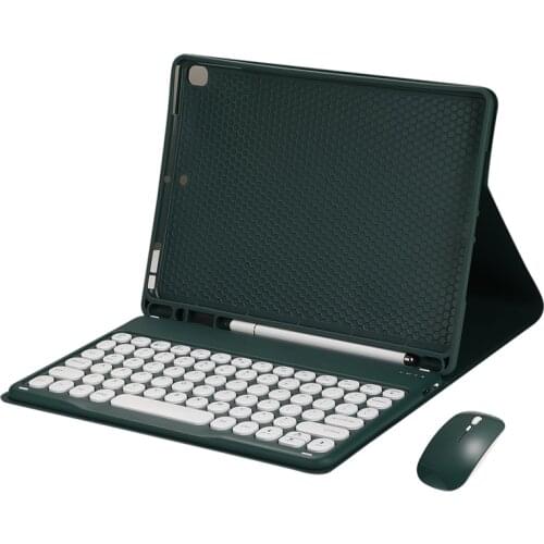 Protective Case for iPad Air 4 10.9 Inch 2020 Tablet with Mouse Removable Wireless Bluetooth Keyboard Case