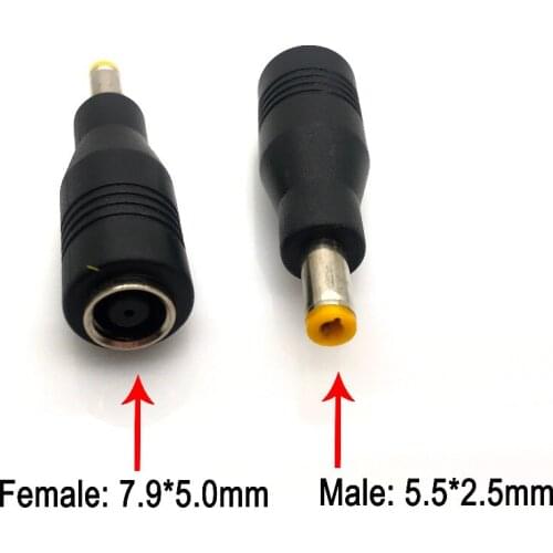 1Pcs Common DC Power 5.5*2.5 male to 7.9*5.0 female Jack Plug For Lenovo Notebook plug Converter Laptop Adapter Connector