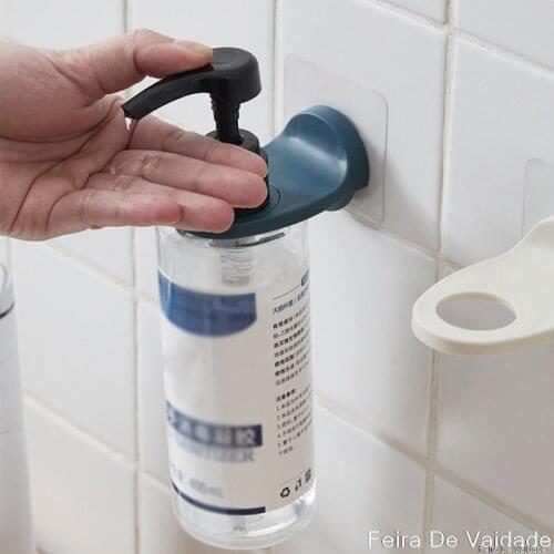 1PC Practical Bathroom Shampoo Shower Gel Bottle Holder Wall Mounted Stand Suction Cup Hanging Super Sucker Hook Shelves Hanger