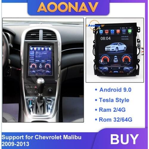 Car autoradio multimedia player For Chevrolet Malibu 2009-2013 car auto radio GPS navigation Tesla style MP4 player
