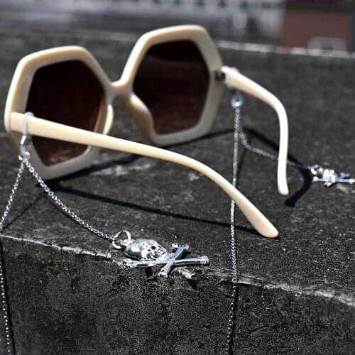 Skull Metal Pendant Metal Sunglasses Glasses Chain For Mens Strap Hang Spectacle Cord Holder Lanyards Luxury Fashion 2021 Nwe