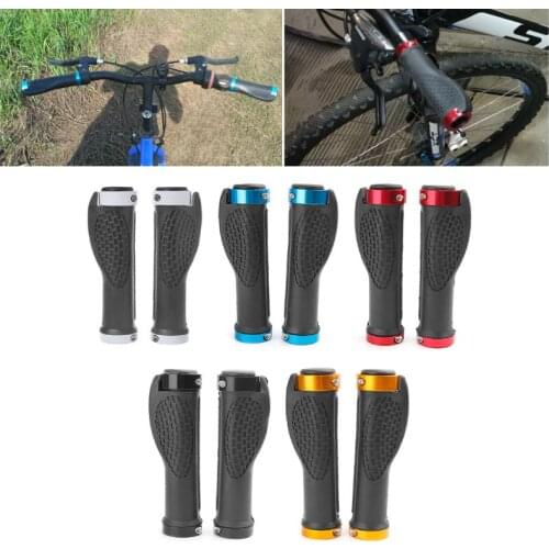 Ergonomic Bike Handle Grip Road Cycling Bicycle Anti-Skid Rubber Lock Handlebar Drop Ship