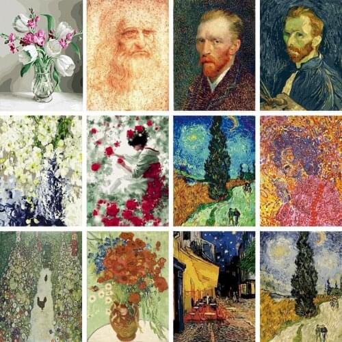 Gatyztory 60×75cm DIY Painting By Numbers Abstract Picture Handpainted Oil Painting Canvas Drawing Acrylic Paints Gift Home Dec