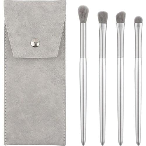 HMG 4 Pcs Moon-Light Series Makeup Brush With Bag Eyeshadow Highlighter Nose Shading Brush Cosmetic Kit Beauty Makeup Tools
