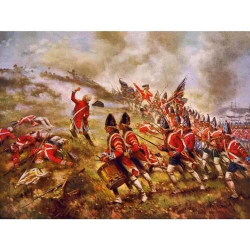 Paintings Of British And American Red Soldiers On War Hill Can Be Used To Decorate The Of , Rooms And Offices