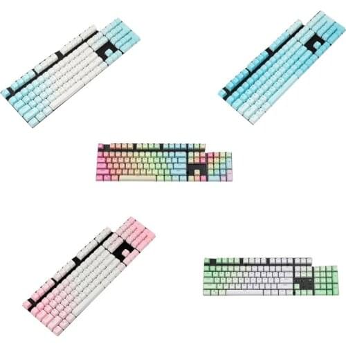 104 Keys PBT Keycaps Backlit Double Injection-Color Keycap for Mechanical Keyboard MX Switches OEM Profile Keycaps