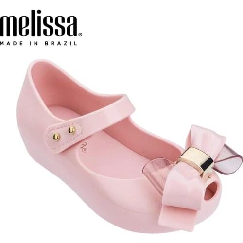 Mini Melissa Cute Bow Girls Sandals Girl Jelly Shoes Beach Sandals 2020 Baby Shoes Melissa Sandals Kids Princess Shoes Summer
