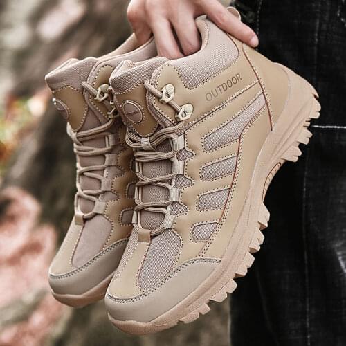 Vanmie Military Boots Men Tactical Boots Army Waterproof Military Boots Men Leather Desert Boots for Men Combat Boots Outdoor
