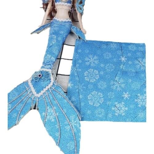 Handmade Toys Diy Mermaid Tail Material Kit Set Children Girl Cut Doll Clothes Accessories Dress Up Colored Paper Handcraft Toy