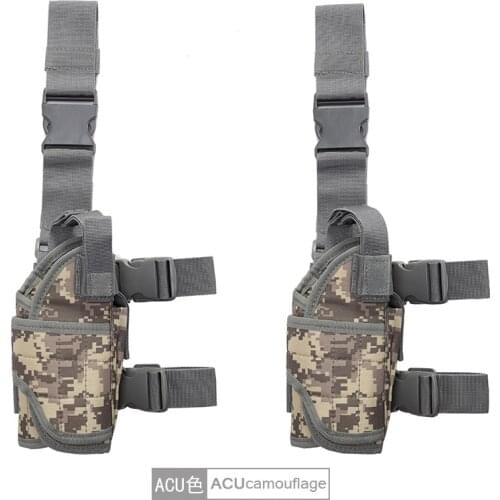 New Tactical Leg Holster Wrap Around Thigh Design with Adjustable and Removable Belt Hanger Strap Storage Bag