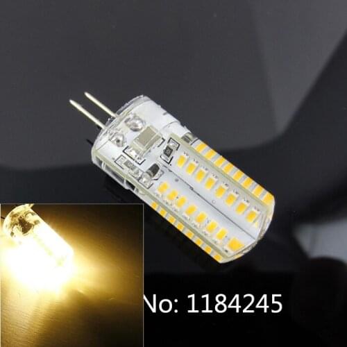 Arrival Silicone Spot light G4 6W 64 SMD 3014 Led Bulbs Chandelier Crystal lights AC 220V white or warm white