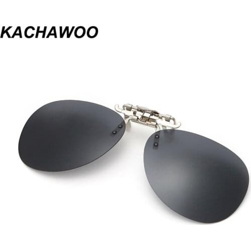 Kachawoo wholesale 12pcs oversized clip on night vision glasses driving men polarized sunglasses clip on myopia glasses women