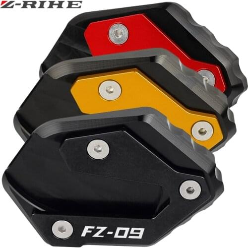 Motorcycle CNC Foot Side Stand Extension Pad Support Plate Enlarge For YAMAHA MT-09 MT09 TRACER 900 FZ-09 XSR900 2015 2016-2021
