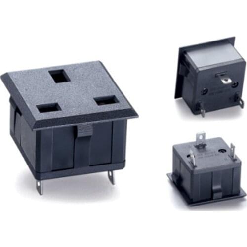 Wholesale ce 250v 13a HK Singapore Malaysia UK 3 sprong AC PDU UPS power outlet 3p electrical Panel Receptacle AC socket Type G