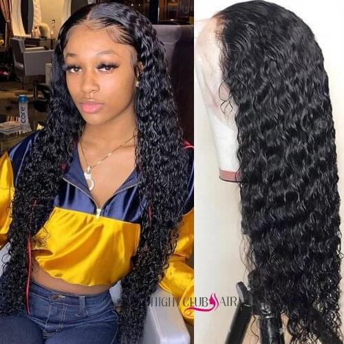 Night Club Curly Closure Wig Human Hair Wigs Swiss Lace Frontal Wig 30 Inch Lace Front Wigs With Bleached Knots