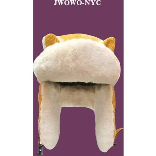 Plush Lei Feng hat female winter Korean cute cat ear childrens ear cap cycling warm parent child windbreaker