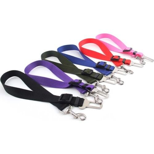 Adjustable Safety Pet Leads belt of pet car Dog retractable seat belt Pet traction rope Dog car seatbelt Harness collar
