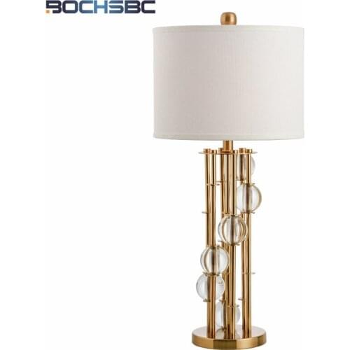 Post Modern Crystal Table Lamp Creative Luxury Hotel Decoration Lamparas de mesa Gold Iron Table Lamps For Bedroom
