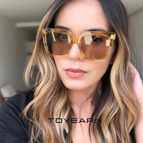 TOYEARN 2019 New Fashion Lady Square Sunglasses Women Luxury Brand Designer Vintage Rivet Sun Glasses For Female UV400