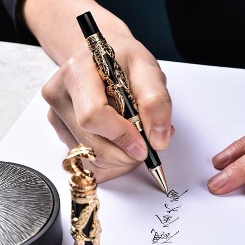 High Quality Luxury Jinhao Snake Ballpoint Pen 0.7MM Nib Novelty Cobra 3D Pattern Pen for Men Business Office Supplies Gift
