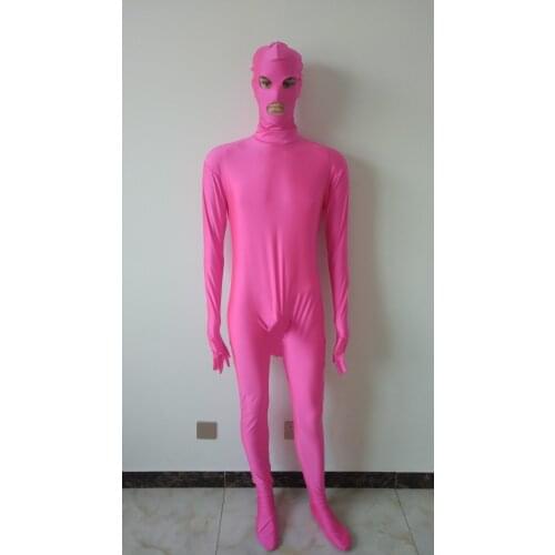 Women Suit sexy Tights Costume full Bodysuit Spandex Suit open eye mouth and Removable hood for kids men