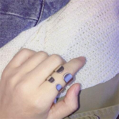 MANGOSKY 6mm 10mm Titanium Steel Open Ring for Men and Women Dull Polish 1Pc