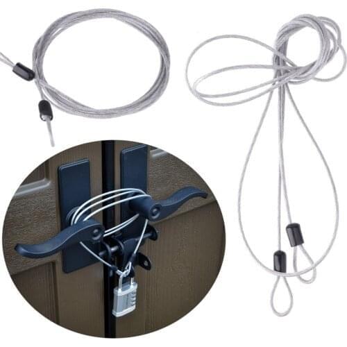 2Pcs Security Safety Cable Steel Wire Rope Bicycle Cycling Scooter Guard Luggage Lock with Braided Steel Coated Double Loop