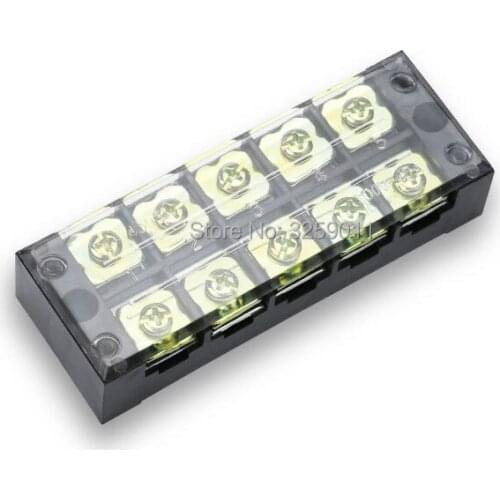 20PCS TB-2505 Suyep 5 Positions Dual Rows 600V 25A Wire Barrier Block Terminal Strip copper