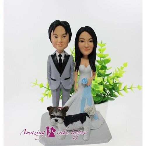 2019 AMAZING CAKE TOPPER Toys Simple wedding cute pet dog Gifts Ideas Customized Figurine Valentines Day
