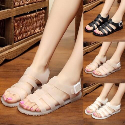 2021 Korean version of transparent crystal jelly sandals fashion non-slip lightweight anti-student sandals womens shoes