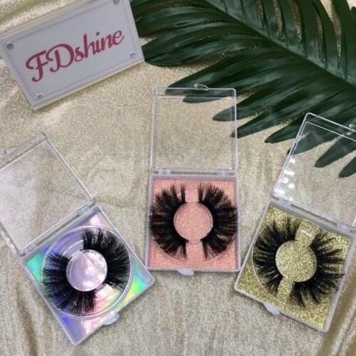 25mm 3d mink lashes 100% Handmade 6pairs/lot fluffy and thick eyelashes
