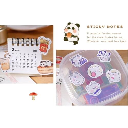 45pcs Cute Animal Series Stickers Creative Special-shaped Diy Hand Account Decoration Material Sealing Sticker Office Supplies