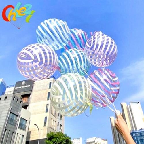 5Pcs Crystal Striped Bubble Balloons 18 inch Candy Helium Balloon Wedding Party Birthday Decoration Kids Toys Baby Shower Globos
