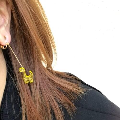 8Seasons 2019 New lovely Cute Acrylic Dinosaur Drop Earrings Punk Party Animals Skeleton Earring For Women Jewelry,1 Pair