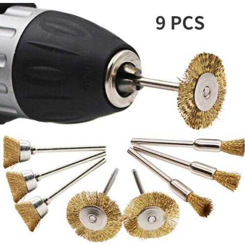 60pcs Stainless Steel Wire Wheel Brass Brush Dremel Rotary Tool for Mini Drill Dremel Polishing Dremel Rotary Tools Accessories