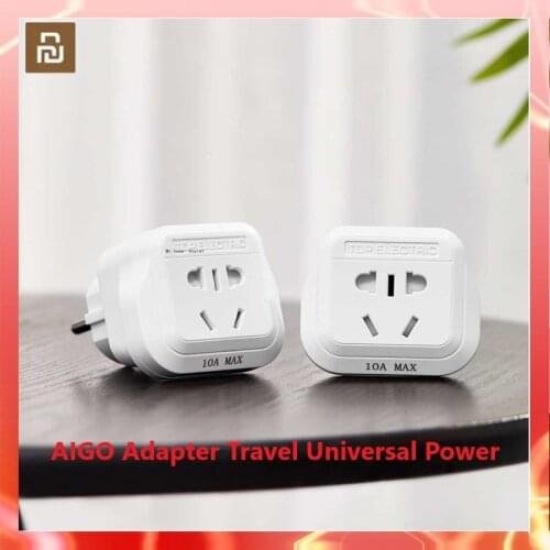 Xiaomi AIGO Adapter Travel Universal Power Outlet Adapter 15A/13A/10A 250V UK/US/EU/DE to Universal Plug Socket Converter